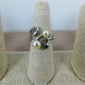 131/122 Size 7.5 925 Pearl Multi-Stone